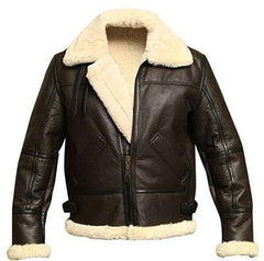 Classic B-3 Sheepskin Leather Bomber Jacket