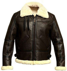 Classic B-3 Sheepskin Leather Bomber Jacket