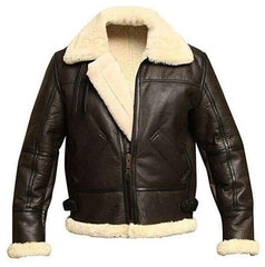 Classic B-3 Sheepskin Leather Bomber Jacket