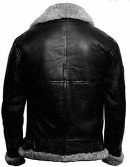 B3 Bomber Sheepskin Men’s Black Jacket
