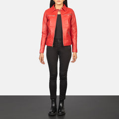 Qulos Red Leather Jacket