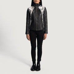 Jolon Black Leather Biker Jacket
