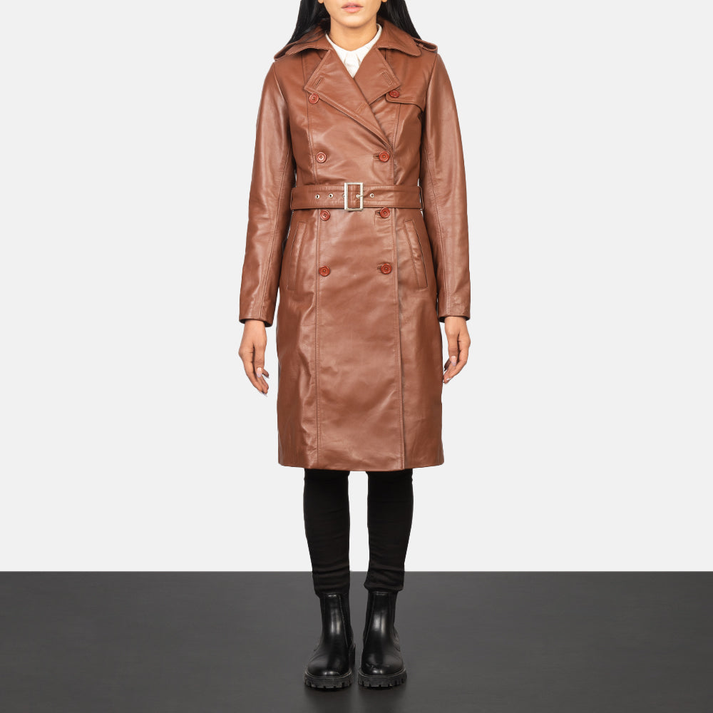 Uller Brown Leather Coat Jacket