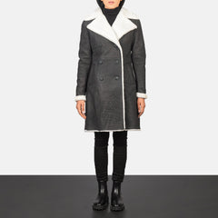 Yalel Black Shearling Coat Jacket