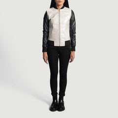 Zaber Leather Bomber Jacket