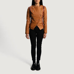 Ulpean Tan Leather Jacket