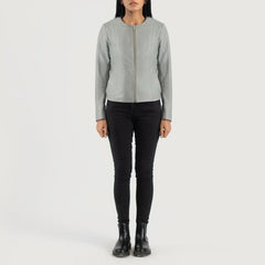 Tipus Grey Leather Jacket