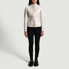 Zelum Leather Quilted Biker Jacket