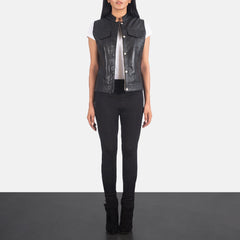 Rokian Black Leather Biker Jacket