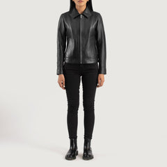 Noran Black Leather Jacket