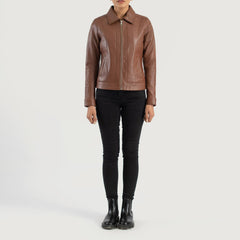 Noran Brown Leather Jacket