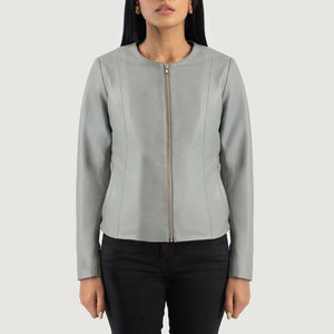 Tipus Grey Leather Jacket