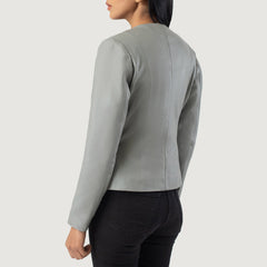 Tipus Grey Leather Jacket
