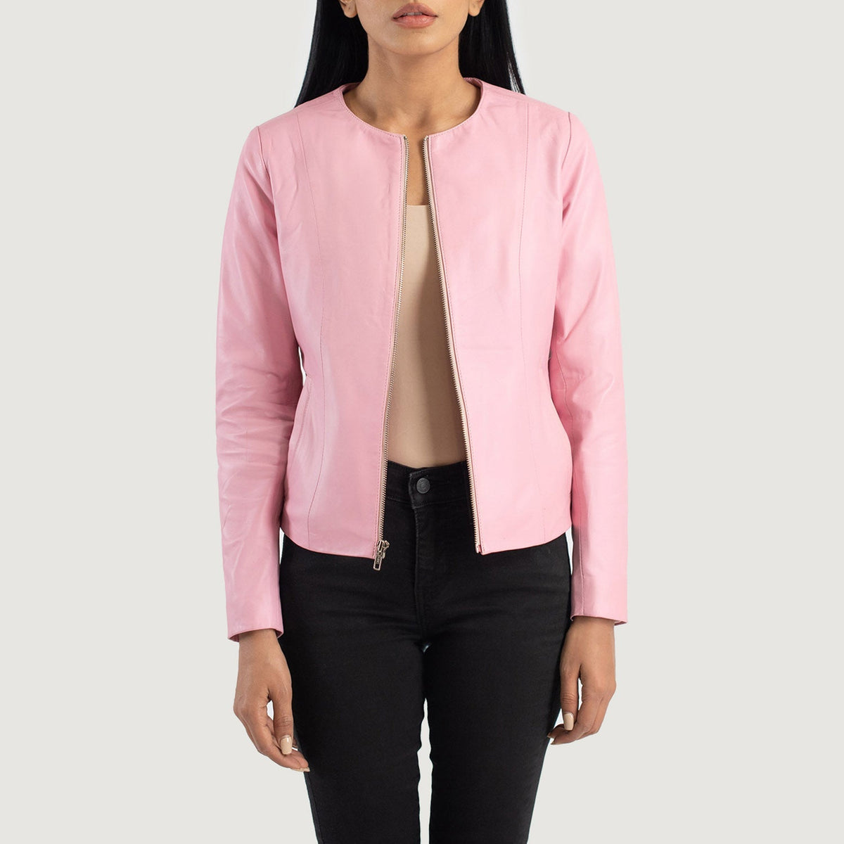 Tipus Pink Leather Jacket