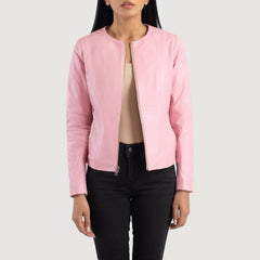 Tipus Pink Leather Jacket