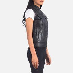 Rokian Black Leather Biker Jacket