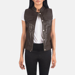 Rokian Brown Leather Biker Jacket