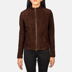 Jotean Mocha Suede Biker Jacket
