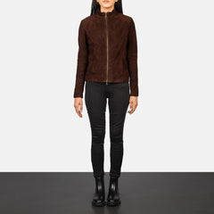 Jotean Mocha Suede Biker Jacket