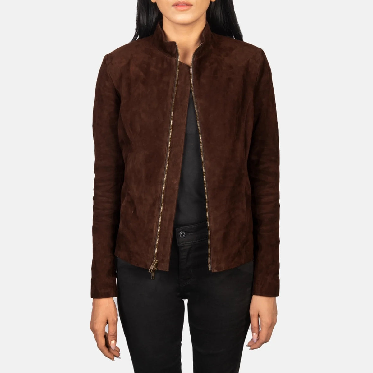 Jotean Mocha Suede Biker Jacket