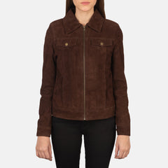 Wymos Mocha Suede Trucker Jacket