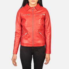 Qulos Red Leather Jacket