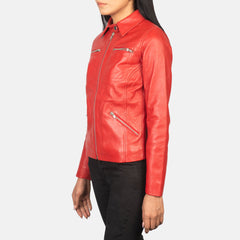 Qulos Red Leather Jacket