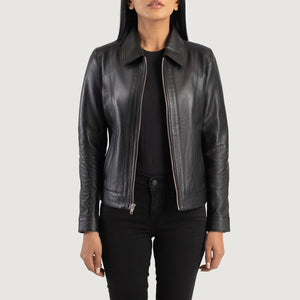 Noran Black Leather Jacket