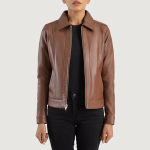 Noran Brown Leather Jacket