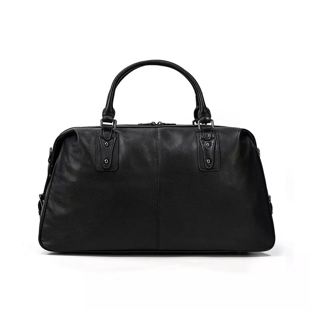 Trekker Black Leather Bag