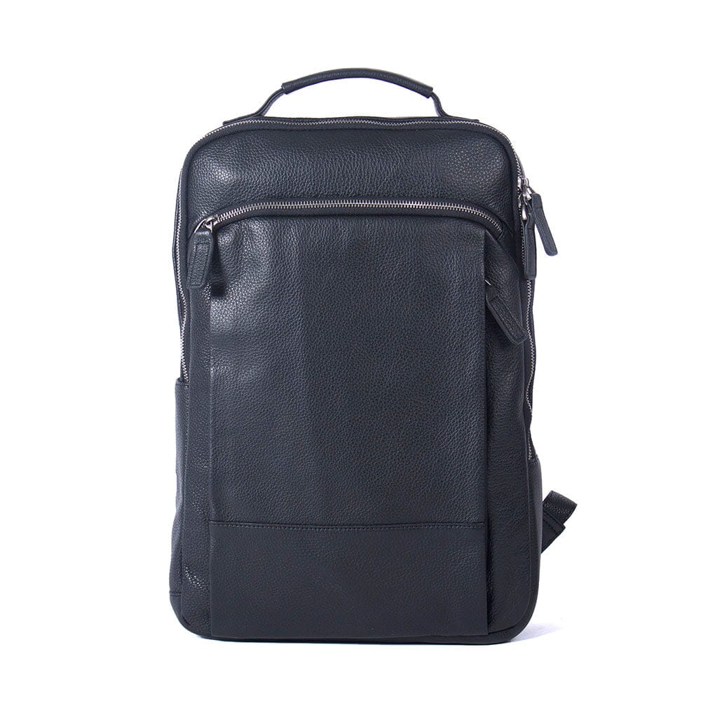 Pioneer Black Leather Backpack