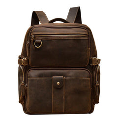 Explorer Brown Leather Backpack