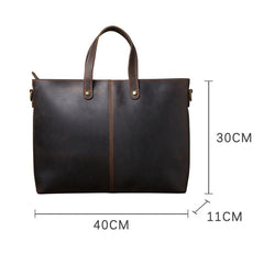 Compass Brown Leather Tote