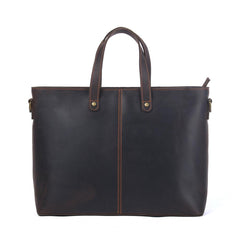 Compass Brown Leather Tote