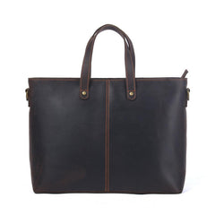 Compass Brown Leather Tote