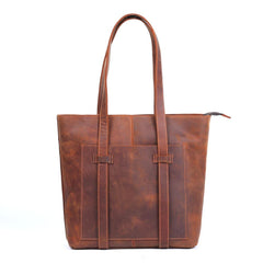 Apex Coffee Leather Tote