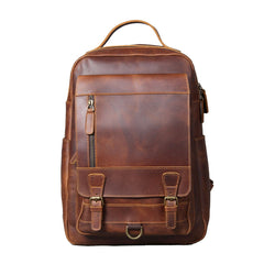Navigator Tan Leather Backpack