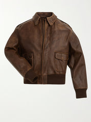 Flightline Bomber Leather Jacket