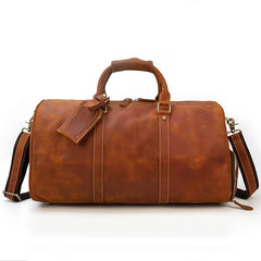 Compass Brown Leather Duffle