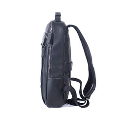 Pioneer Black Leather Backpack