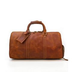Compass Brown Leather Duffle