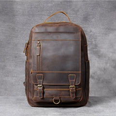 Navigator Tan Leather Backpack