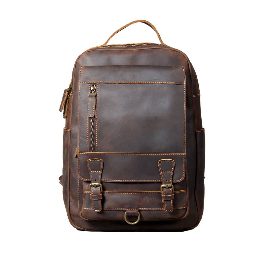 Navigator Tan Leather Backpack