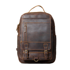 Navigator Tan Leather Backpack