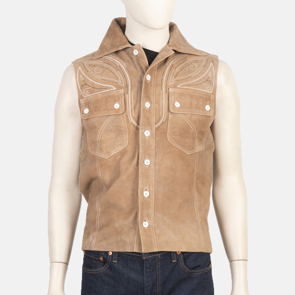 Vagar Brown Suede Vest Jacket