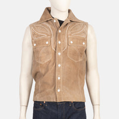 Vagar Brown Suede Vest Jacket